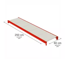 Metal warehouse shelving unit 250cm
