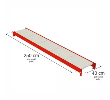 Metal warehouse shelving unit 250cm