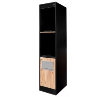 Стеллаж для выпечки модуль аксессуары H-205 cm L-45 cm G-58 cm черный / дуб крафт N