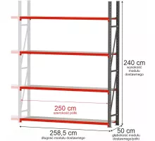 Metal warehouse shelving unit FORTIS