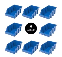 Контейнер складской лоток мастерская XL пластиковый 265x420x168 mm синий (пакет 8 шт.) N