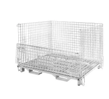 Gitterbokss tīkla konteiners S-120 cm G-100 cm H-91 cm acs 5x5 cm ar apakšējās daļas rokturi cinkots N