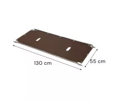 Plaukts ziedu ratiņiem L-130 cm G-55 cm saplāksnis metāla sānu profili N