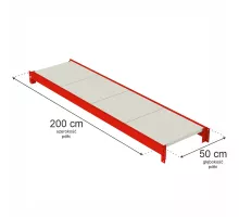 Metal warehouse shelving unit 200cm