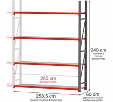 Metal warehouse shelving unit FORTIS