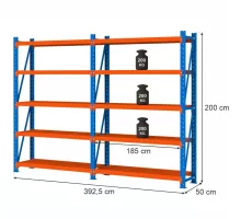 Металлический складской стеллаж FORTIS LIGHT 2000x800x800 mm
