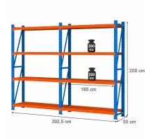 Металлический складской стеллаж FORTIS LIGHT 2000x800x800 mm