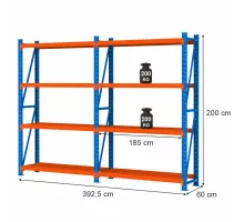 Металлический складской стеллаж FORTIS LIGHT 2000x800x800 mm