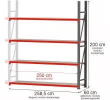 Metal warehouse shelving unit FORTIS