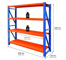 Металлический складской стеллаж FORTIS LIGHT 500x500x2000 mm
