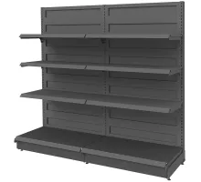 Wall-mounted retail rack Basic H-165 cm L-203 cm G-50/3x40 cm (GC-58 cm) anthracite N
