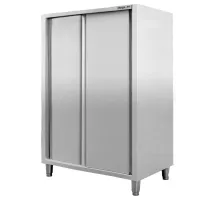 Складской шкаф из нержавеющей стали двухдверный S-120 cm G-60 cm H-180 cm N