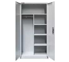 Metāla sociālā skapis J-90/S pelēks S-90 cm G-45 cm H-185 cm skrūvējams N