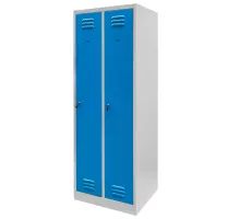 BHP J-60 2 durvju apģērbu skapis pelēks/ zils priekšējais S-60 cm G-50 cm H-180 cm skrūvēts N