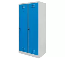 BHP apģērbu skapis J-80 2 durvis pelēks/ zils priekšpuse S-80 cm G-50 cm H-180 cm skrūvēts N