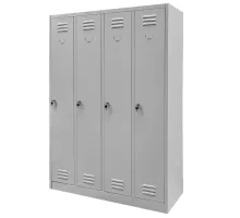 BHP apģērbu skapis J-120 4 durvju pelēks S-120 cm G-50 cm H-180 cm skrūvējams N