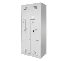 BHP apģērbu skapis J-80/L 4 durvju tips L pelēks S-80 cm G-50 cm H-180 cm skrūvēts N