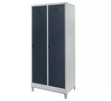 BHP apģērbu skapis J-80 ar pamatni uz kājiņām 2 durvju pelēks/grafīts priekšpuse S-80 cm G-50 cm H-190 cm skrūvēts N