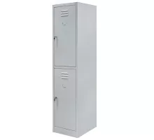 Apģērbu skapītis BHP J-40/2 ar divām durvīm pelēks S-40 cm G-50 cm H-180 cm skrūvēts N