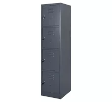 BHP ģērbšanās skapītis J-40/4 4 durvju grafīts S-40 cm G-50 cm H-180 cm skrūvējams N