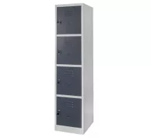 Drošības skapītis BHP J-40/4 četrus vārti pelēks/grafīta priekša S-40 cm G-50 cm H-180 cm skrūvēts N