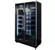 DIEGO R112 Prestige black aukstā vitrīna S-112 cm G-63 cm H-198 cm N