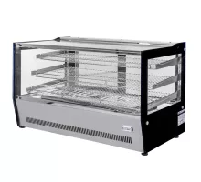 Adjustable showcase ELSA MINI S120H S-120 cm G-53 cm H-69 cm inox N