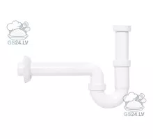 ROKU MAZGĀŠANAS SIFONS 1 1/2'' VIENĪGAS IESPĒJAS, BALTS PP, Ø40X230mm VISIEM MODELIEM