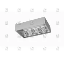 Wall canopy hood with air jet, 1700×1200×480 mm