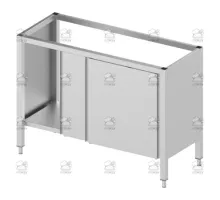 Storage table with sliding doors without table top, 2 doors, 1000x600x860 mm
