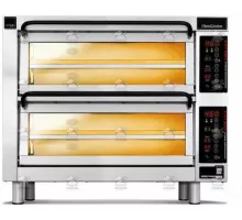 Compact pizza oven, 2 decks, chamber 710×355 mm, 11.1 kW