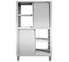 Stainless steel pass-through divided cabinet S-100 cm G-60 cm H-180 cm N