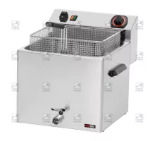 Elektriskā galda fritēšanas iekārta 11 l, 8.1 kW, 400 V ar iztukšošanas krānu