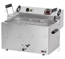 Elektriskā galda fritēšanas iekārta 16 l, 9.0 kW, 400 V ar iztukšošanas krānu