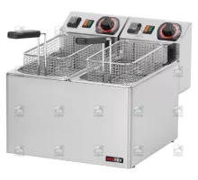 Elektriskā galda fritēšanas iekārta 5 + 5 l, 4.2 kW, 230 V ekonomiskā sērija