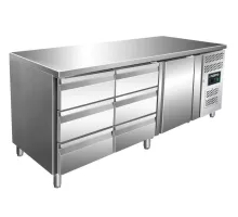 SARO Cooling table with 1 door and 2x 3 drawer set, model KYLJA 3150 TN