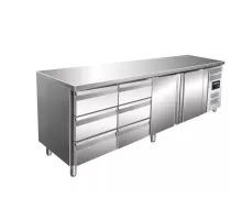 dzesēšanas galds ar 2 durvīm un 2x 3 plauktu komplektu, modelis KYLJA 4150 TN
