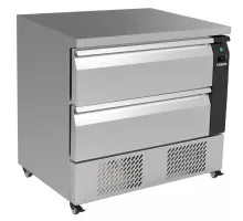 Atvilktņu dzesēšanas galds ar 2 atvilktnēm, modelis Draw 3Sk