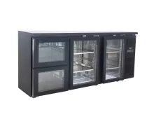Bāra dzesētājs ar 2 stikla durvīm un 2 atvilktnēm Modelis Bc 3100 G S2