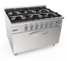 SARO Gas stove + gas oven 6 burners LQ model LQ / CUG6FM