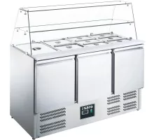 Salādes galds ar stikla virsmu, modelis ES 903 G