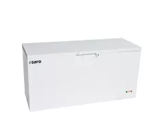 SARO commercial chest freezer with insulated hinged lid, model EL 61