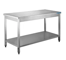 SARO Stainless steel table with under shelf - 700 mm depth, 1000mm