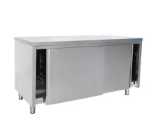 SARO Stainless steel cabinet, sliding door - 700 mm depth, 2000mm