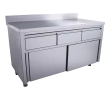 SARO Sliding door cabinet - 3 drawers.1400X700mm with upstand