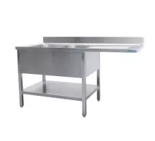 Mazgātava ar 2 baseiniem, kreisā puse- 700 mm dziļums, 1800 mm platumā