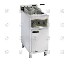 Brīvi stāvošs fritieris 2x10 l ar skapīti, 12 kW