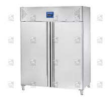 Divdurvju ledusskapis, 1300 l, GN 2/1, nerūsējošais tērauds