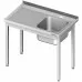 Galds ar vienu izlietni (p), bez plaukta 1300x700x850 mm montāžai, Stalgast, 984417130