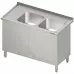 Table with two sinks right, hinged doors 1100x600x850 mm, Stalgast, 980876110